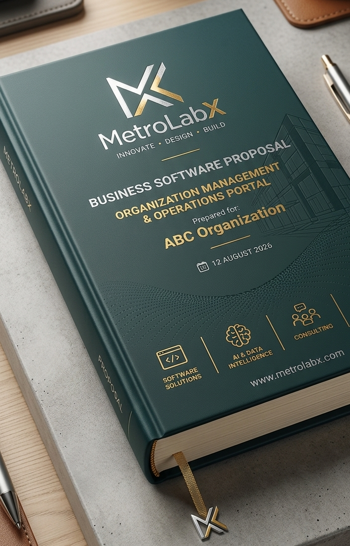 MetroLabX client proposal document back cover